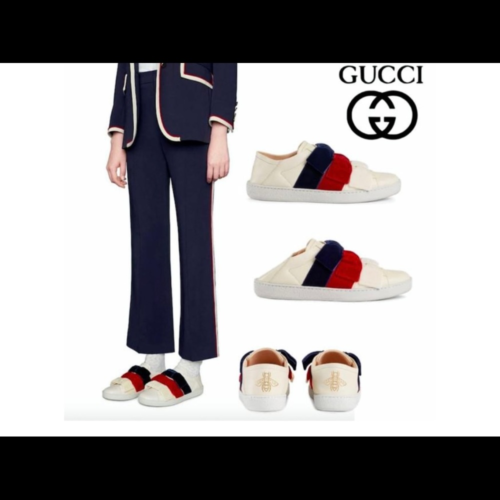 Gucci women’s Ace Sneaker with velvet bows size 36.5 - Picture 8 of 8